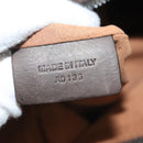 Berluti Calligraphy Clutch Bag Leather Brown Silver Auth bs28029-12