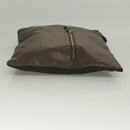 Berluti Calligraphy Clutch Bag Leather Brown Silver Auth bs28029-3