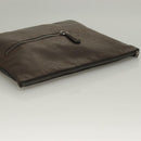 Berluti Calligraphy Clutch Bag Leather Brown Silver Auth bs28029-5