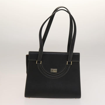 BALLY Tote Bag Leather 2Set Black Brown Auth bs28036 - 0