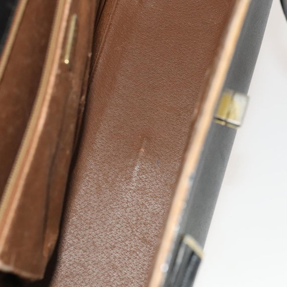 BALLY Tote Bag Leather 2Set Black Brown Auth bs28036