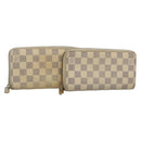 LOUIS VUITTON Damier Azur Zippy Wallet Long Wallet 2Set N60019 LV Auth bs28038-1