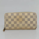 LOUIS VUITTON Damier Azur Zippy Wallet Long Wallet 2Set N60019 LV Auth bs28038-11