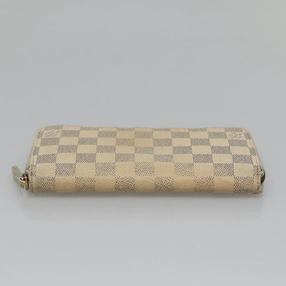 LOUIS VUITTON Damier Azur Zippy Wallet Long Wallet 2Set N60019 LV Auth bs28038