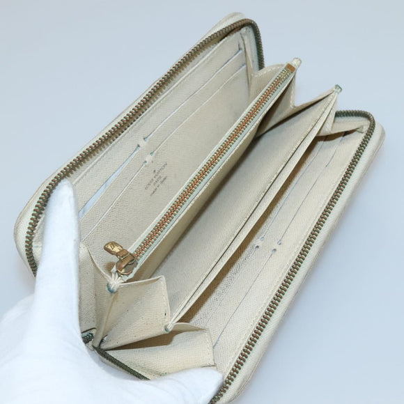 LOUIS VUITTON Damier Azur Zippy Wallet Long Wallet 2Set N60019 LV Auth bs28038