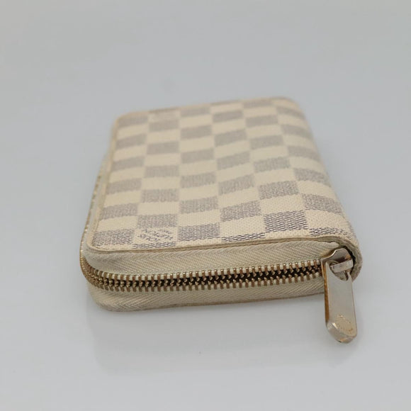 LOUIS VUITTON Damier Azur Zippy Wallet Long Wallet 2Set N60019 LV Auth bs28038