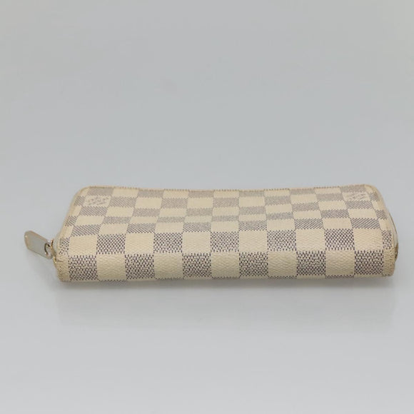 LOUIS VUITTON Damier Azur Zippy Wallet Long Wallet 2Set N60019 LV Auth bs28038