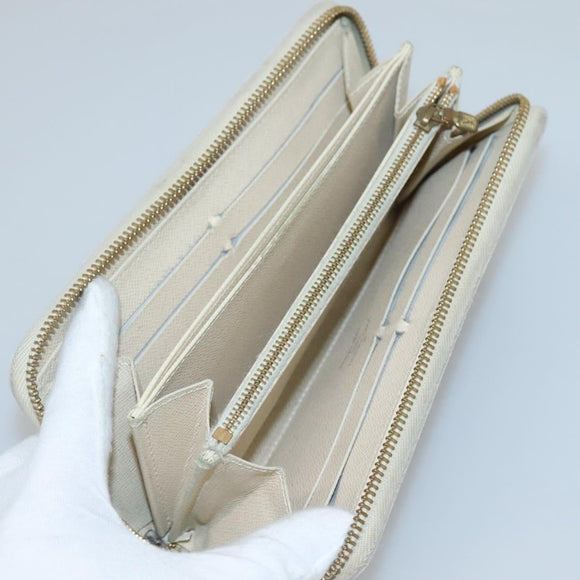 LOUIS VUITTON Damier Azur Zippy Wallet Long Wallet 2Set N60019 LV Auth bs28038