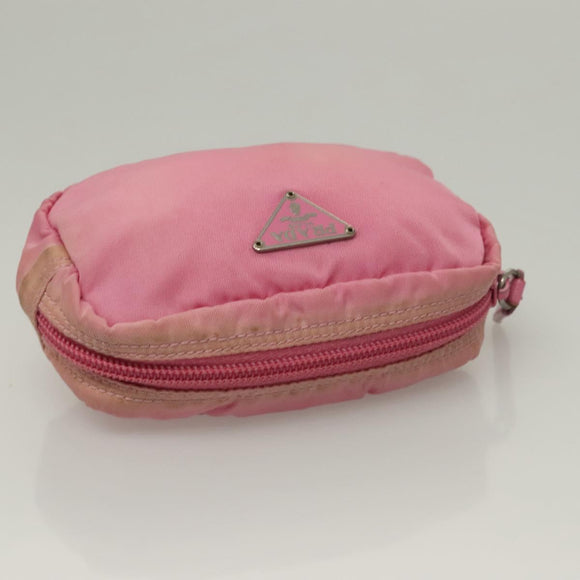 PRADA Pouch Nylon 2Set Pink Red Auth bs28039