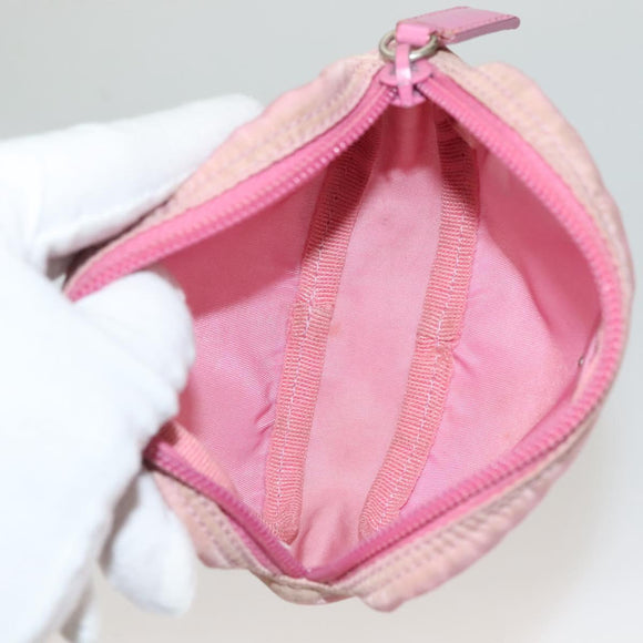 PRADA Pouch Nylon 2Set Pink Red Auth bs28039