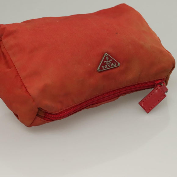 PRADA Pouch Nylon 2Set Pink Red Auth bs28039