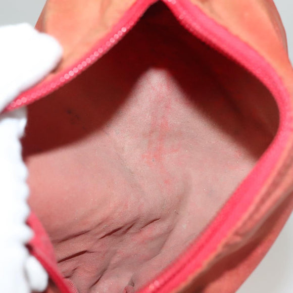 PRADA Pouch Nylon 2Set Pink Red Auth bs28039