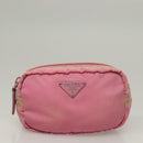 PRADA Pouch Nylon 2Set Pink Red Auth bs28039-9