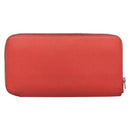 HERMES Wallet Leather 2Set Black Red Auth bs28040-2