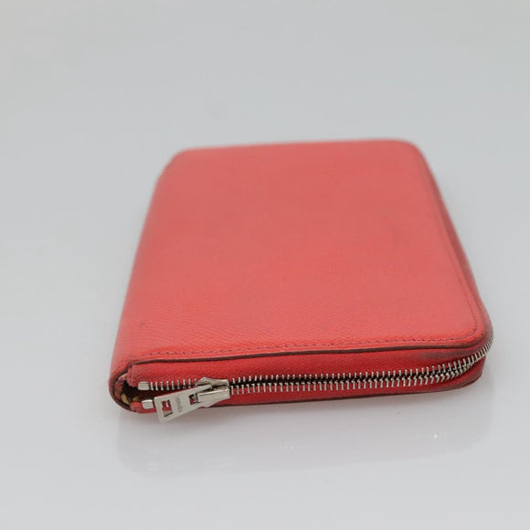 HERMES Wallet Leather 2Set Black Red Auth bs28040