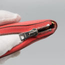 HERMES Wallet Leather 2Set Black Red Auth bs28040-5