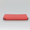 HERMES Wallet Leather 2Set Black Red Auth bs28040-6