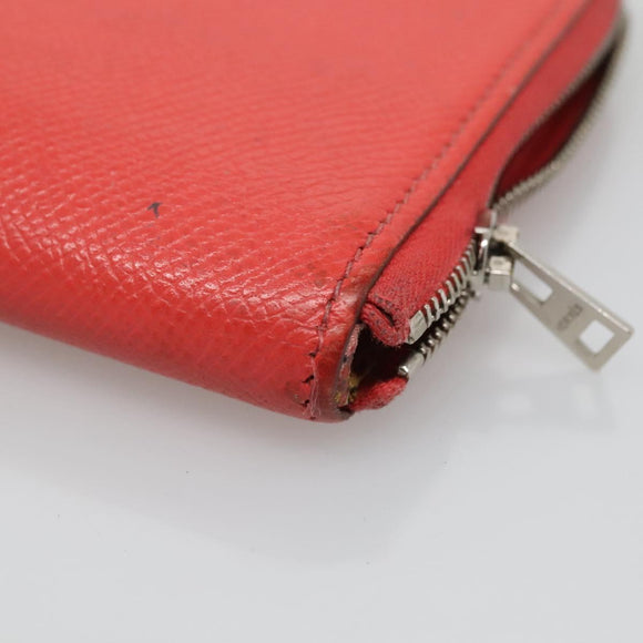 HERMES Wallet Leather 2Set Black Red Auth bs28040