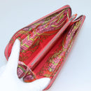 HERMES Wallet Leather 2Set Black Red Auth bs28040-8