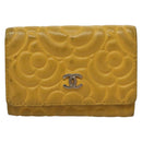 CHANEL Key Case Leather 3Set Black Beige CC Auth bs28044-2