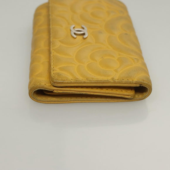 CHANEL Key Case Leather 3Set Black Beige CC Auth bs28044