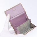 CHANEL Bifold Wallet Enamel Purple Silver CC Auth bs28048-8