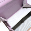 CHANEL Bifold Wallet Enamel Purple Silver CC Auth bs28048-18