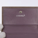 CHANEL Bifold Wallet Enamel Purple Silver CC Auth bs28048-17