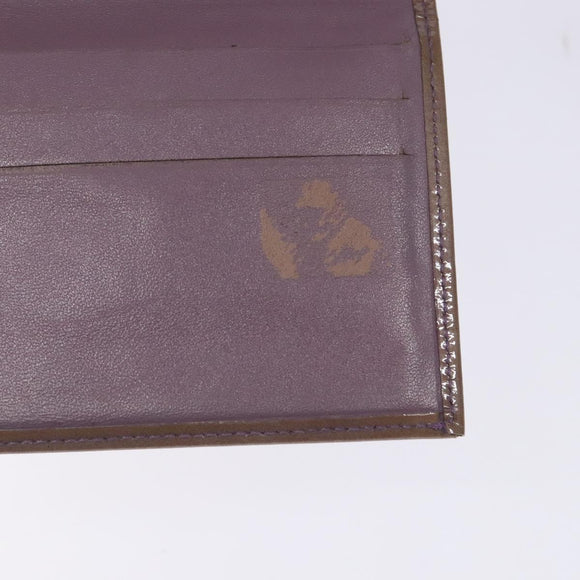 CHANEL Bifold Wallet Enamel Purple Silver CC Auth bs28048
