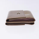 CHANEL Bifold Wallet Enamel Purple Silver CC Auth bs28048-4