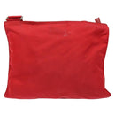 PRADA Shoulder Bag Nylon Red Silver Auth bs28053-2