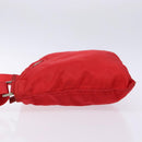 PRADA Shoulder Bag Nylon Red Silver Auth bs28053-4