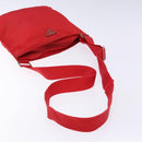 PRADA Shoulder Bag Nylon Red Silver Auth bs28053-7