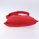 PRADA Shoulder Bag Nylon Red Silver Auth bs28053-5