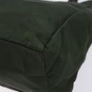 PRADA Tote Bag Nylon Khaki Silver Auth bs28055-9