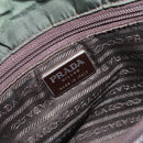 PRADA Tote Bag Nylon Khaki Silver Auth bs28055-18