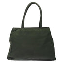 PRADA Tote Bag Nylon Khaki Silver Auth bs28055-2