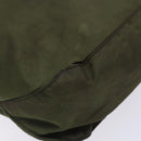 PRADA Tote Bag Nylon Khaki Silver Auth bs28058-15