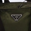 PRADA Tote Bag Nylon Khaki Silver Auth bs28058-18