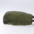 PRADA Tote Bag Nylon Khaki Silver Auth bs28058-3