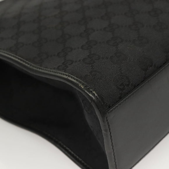 GUCCI GG Canvas Jackie Tote Bag Black Silver 002 1064 1669 Auth bs28068