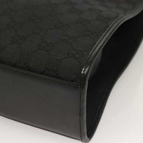 GUCCI GG Canvas Jackie Tote Bag Black Silver 002 1064 1669 Auth bs28068