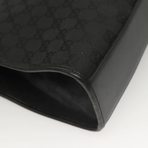 GUCCI GG Canvas Jackie Tote Bag Black Silver 002 1064 1669 Auth bs28068