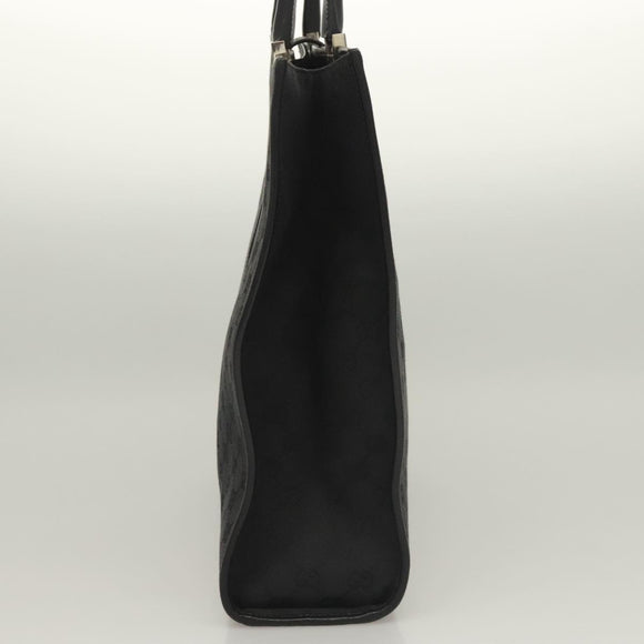 GUCCI GG Canvas Jackie Tote Bag Black Silver 002 1064 1669 Auth bs28068