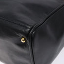 GUCCI Bamboo Hand Bag Leather Black Gold 000 122 0316 Auth bs28069-12