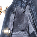 GUCCI Bamboo Hand Bag Leather Black Gold 000 122 0316 Auth bs28069-17