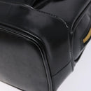 GUCCI Shoulder Bag Enamel Black Gold 001 1075 1650 0 Auth bs28070-8