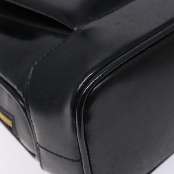 GUCCI Shoulder Bag Enamel Black Gold 001 1075 1650 0 Auth bs28070