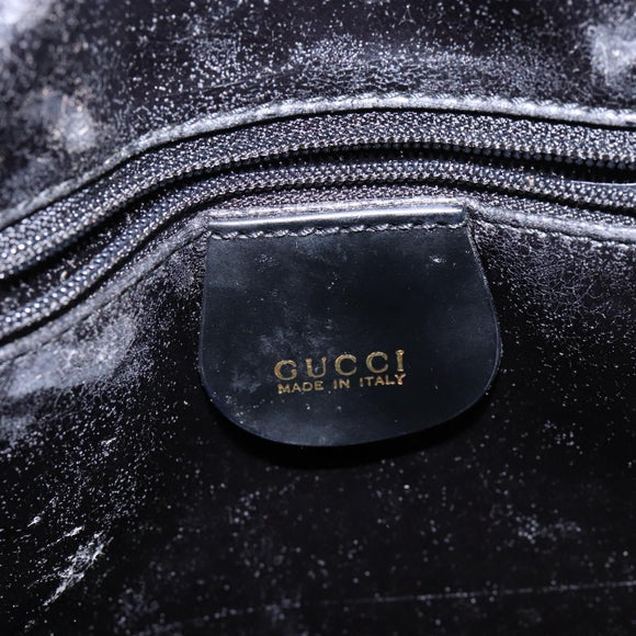 GUCCI Shoulder Bag Enamel Black Gold 001 1075 1650 0 Auth bs28070