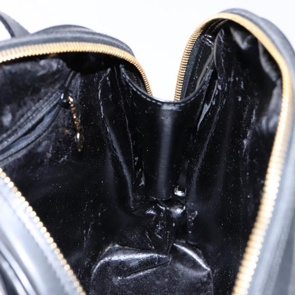 GUCCI Shoulder Bag Enamel Black Gold 001 1075 1650 0 Auth bs28070